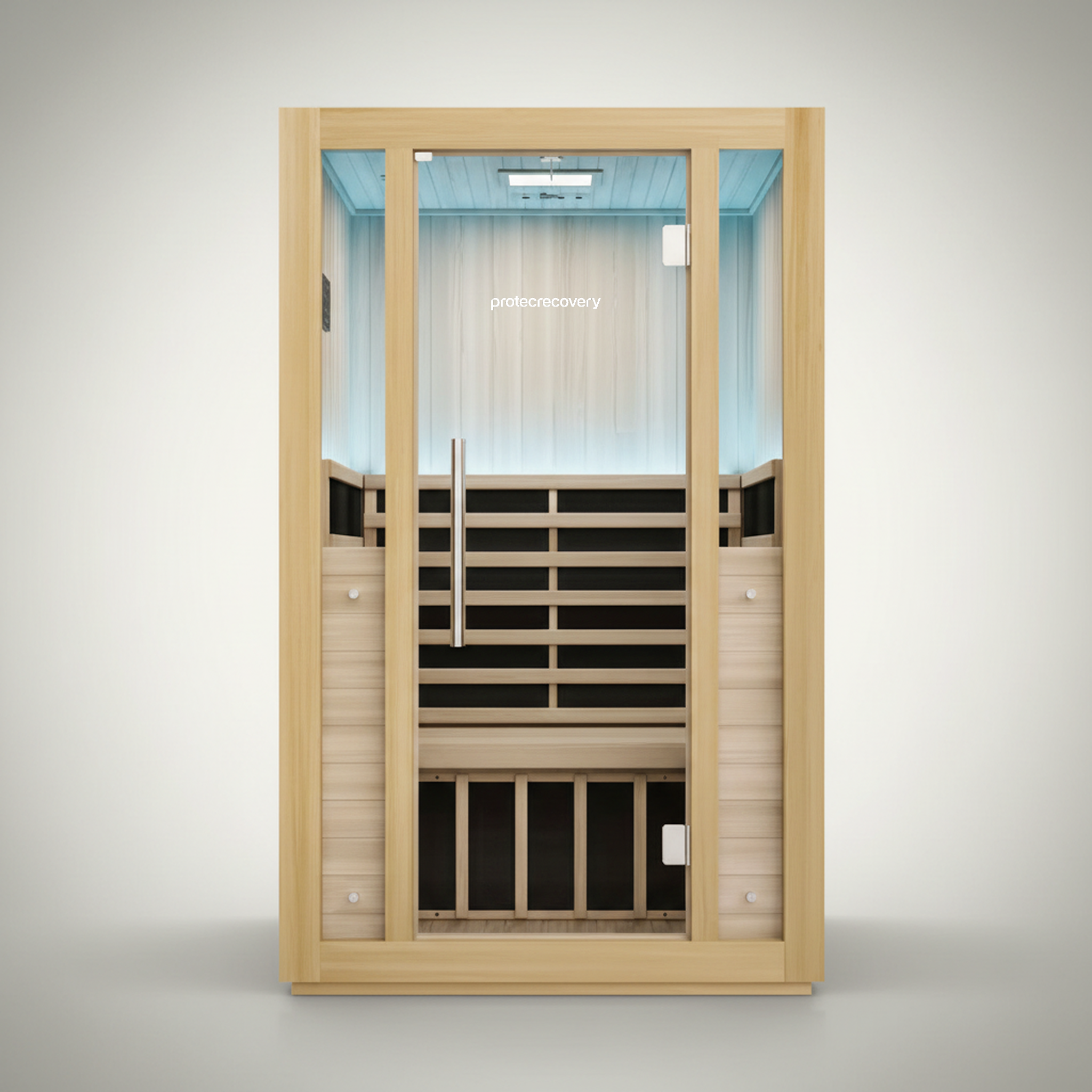 Sauna Duo infrared sauna in use