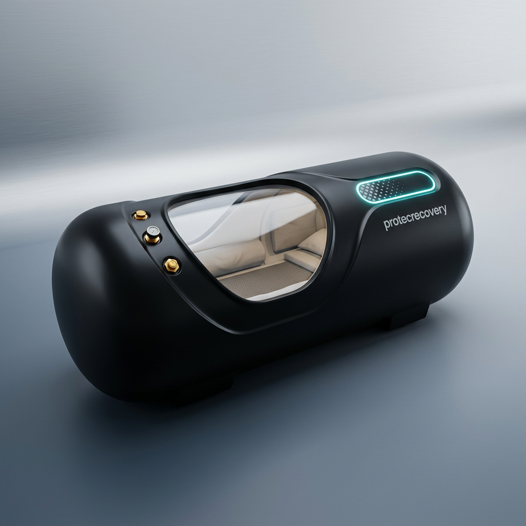 AtmosChamber Solo hyperbaric oxygen therapy in use