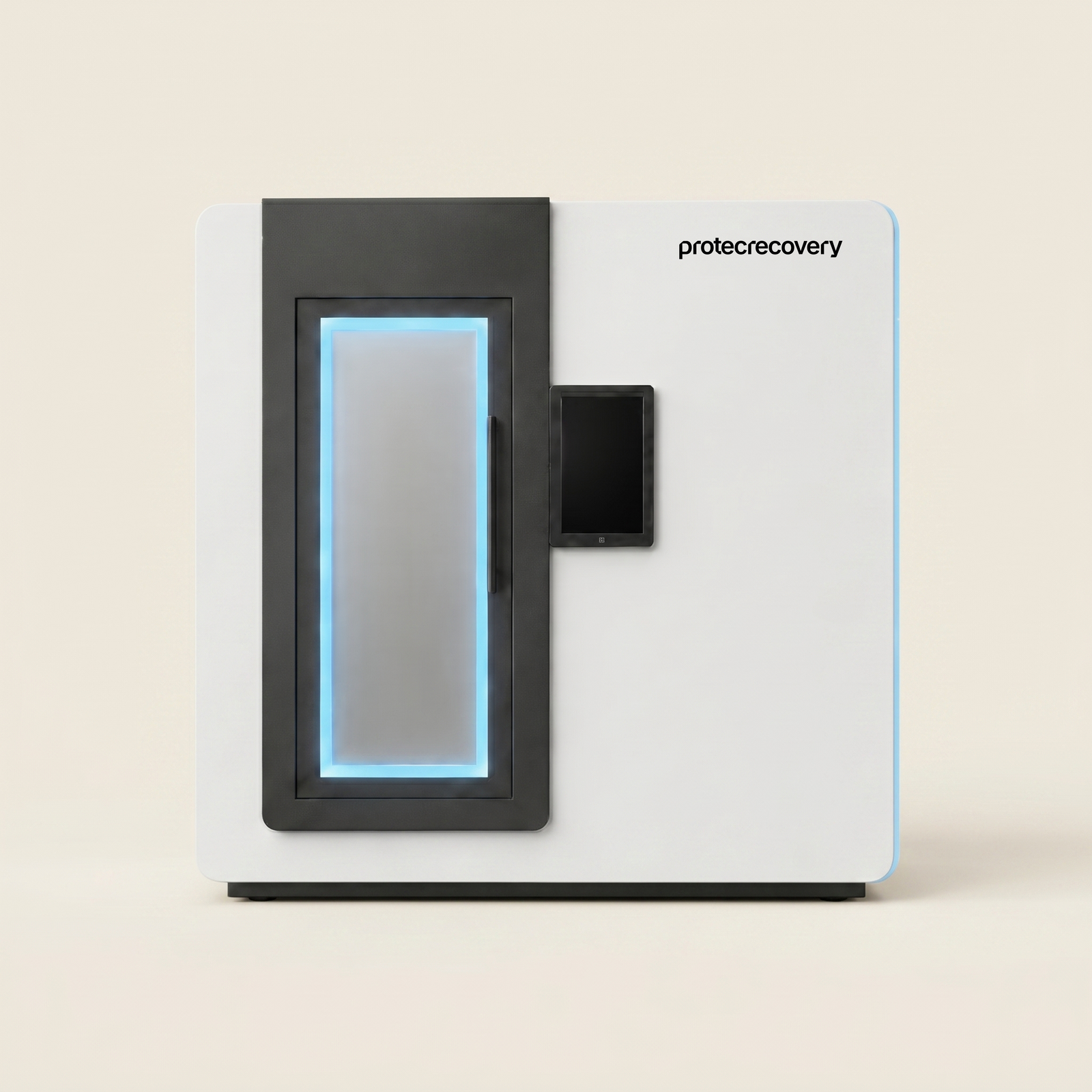 Kelvin 110 whole-body cryotherapy chamber, matte white, front view