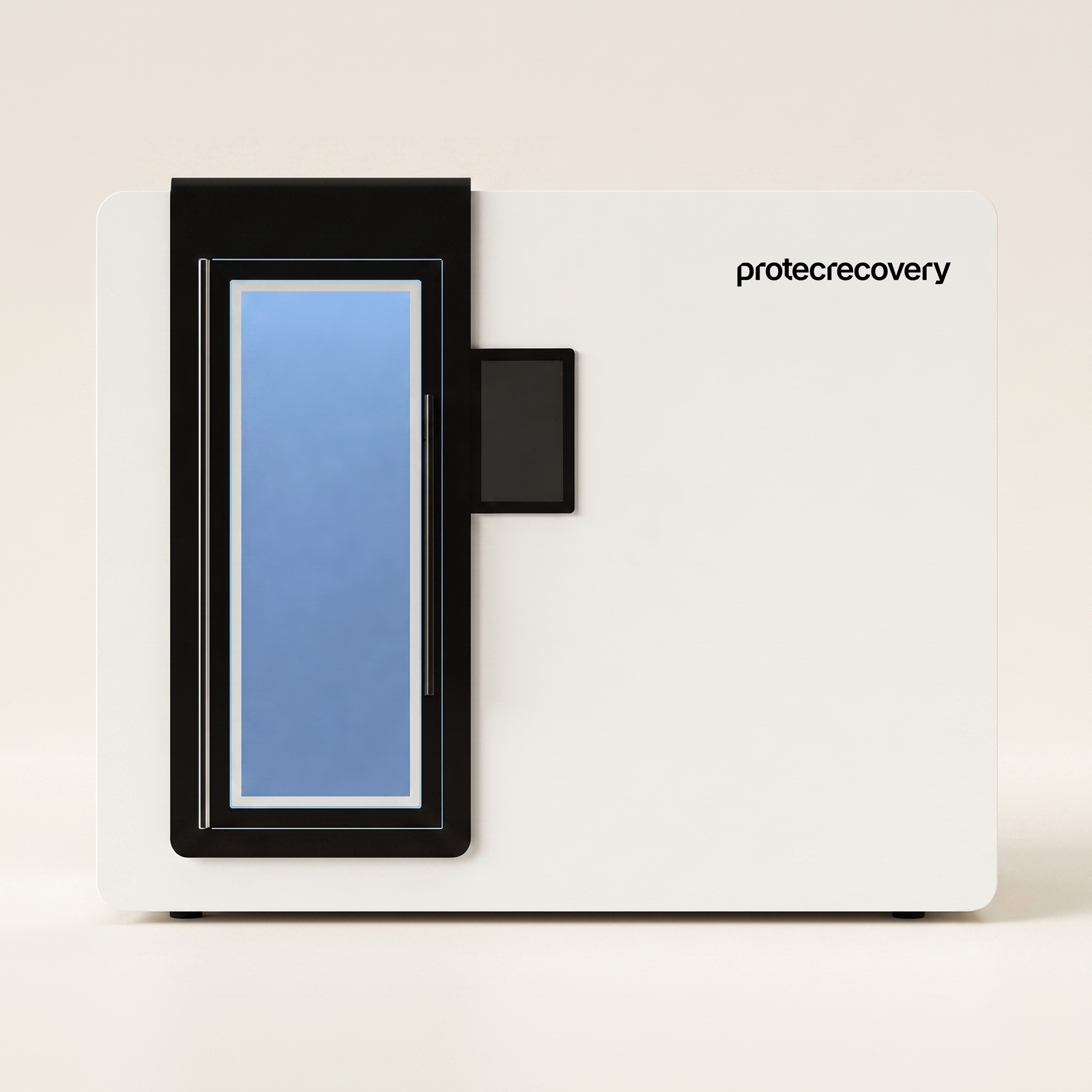 Kelvin 130 whole-body cryotherapy chamber, matte white, front view
