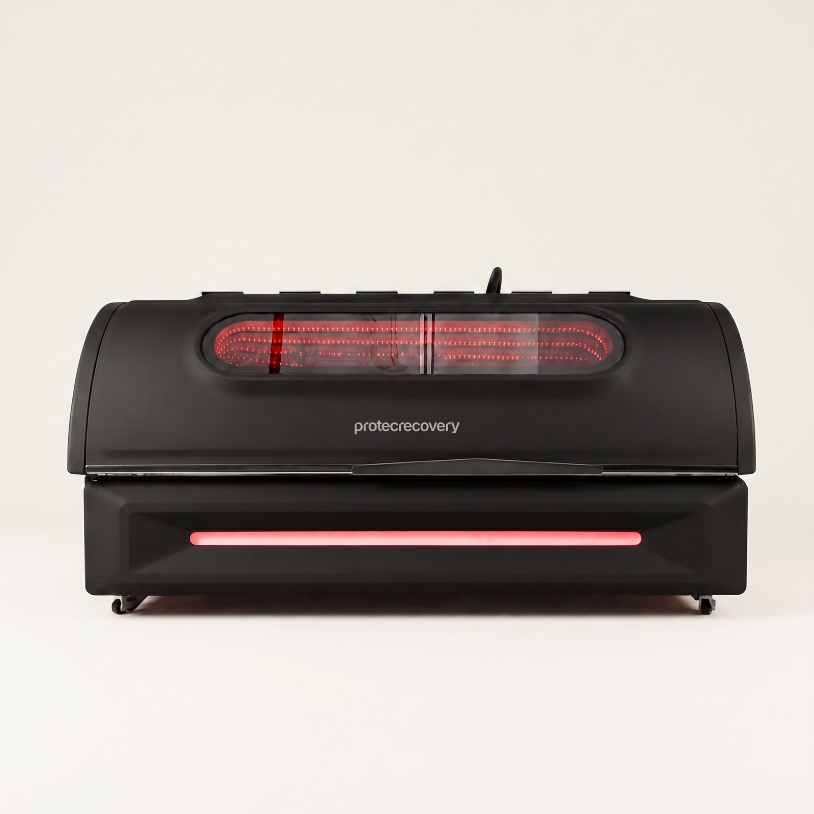 LumaBed full-body red light therapy bed, black, front view