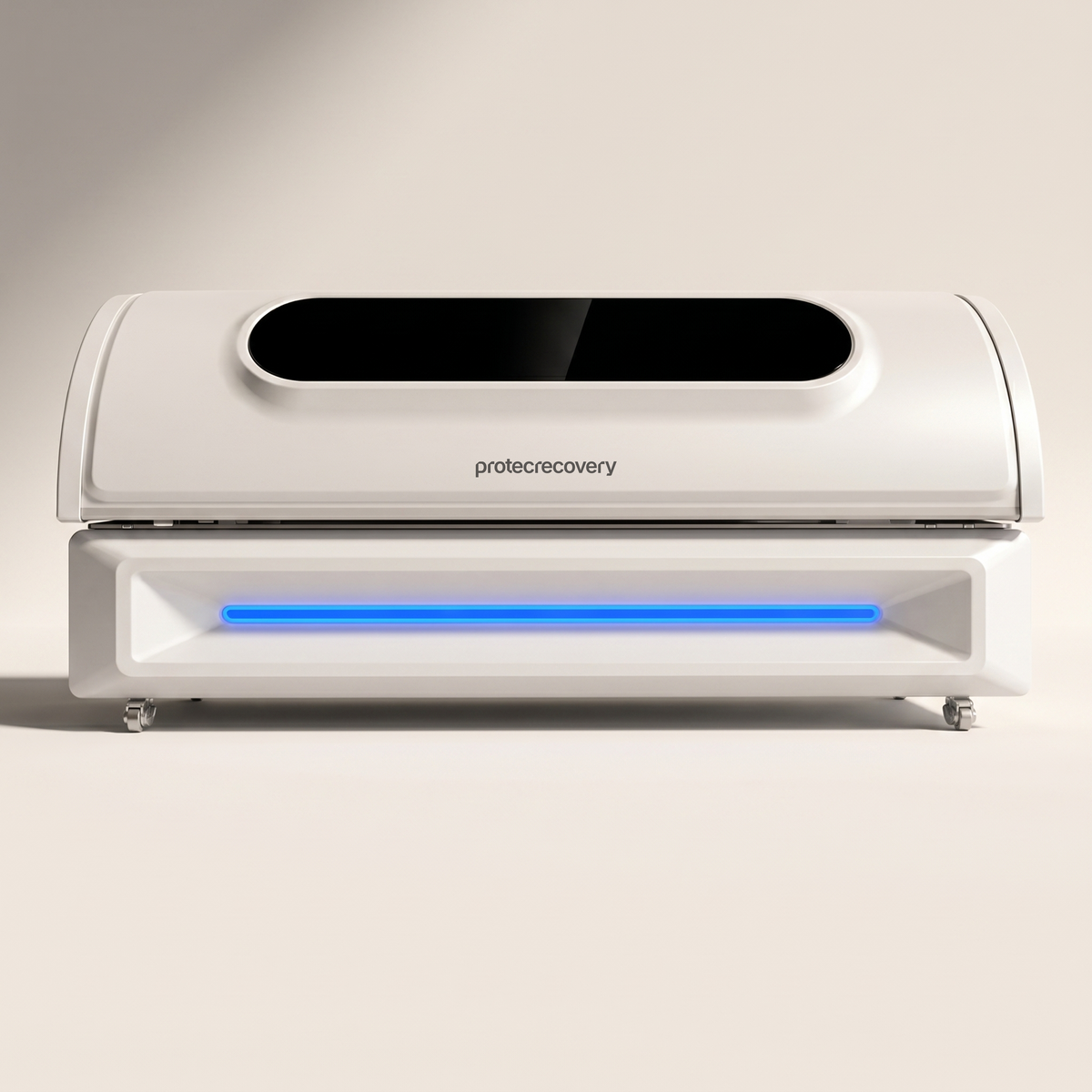 LumaBed full-body red light therapy bed, white, front view