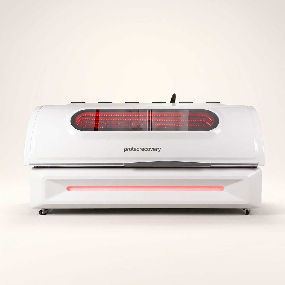 LumaBed full-body red light therapy bed, white, front view