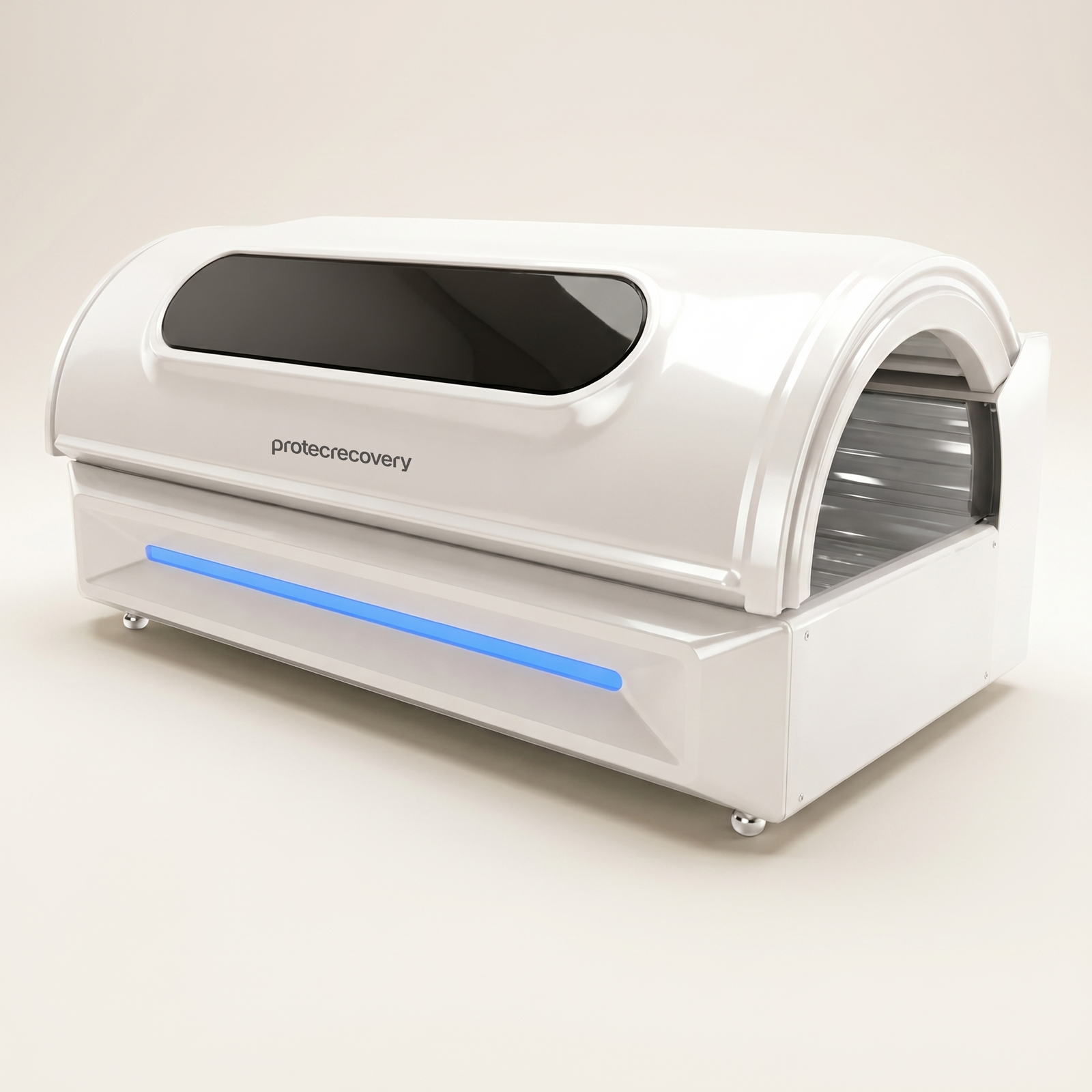 LumaBed full-body red light therapy bed, white, right side view