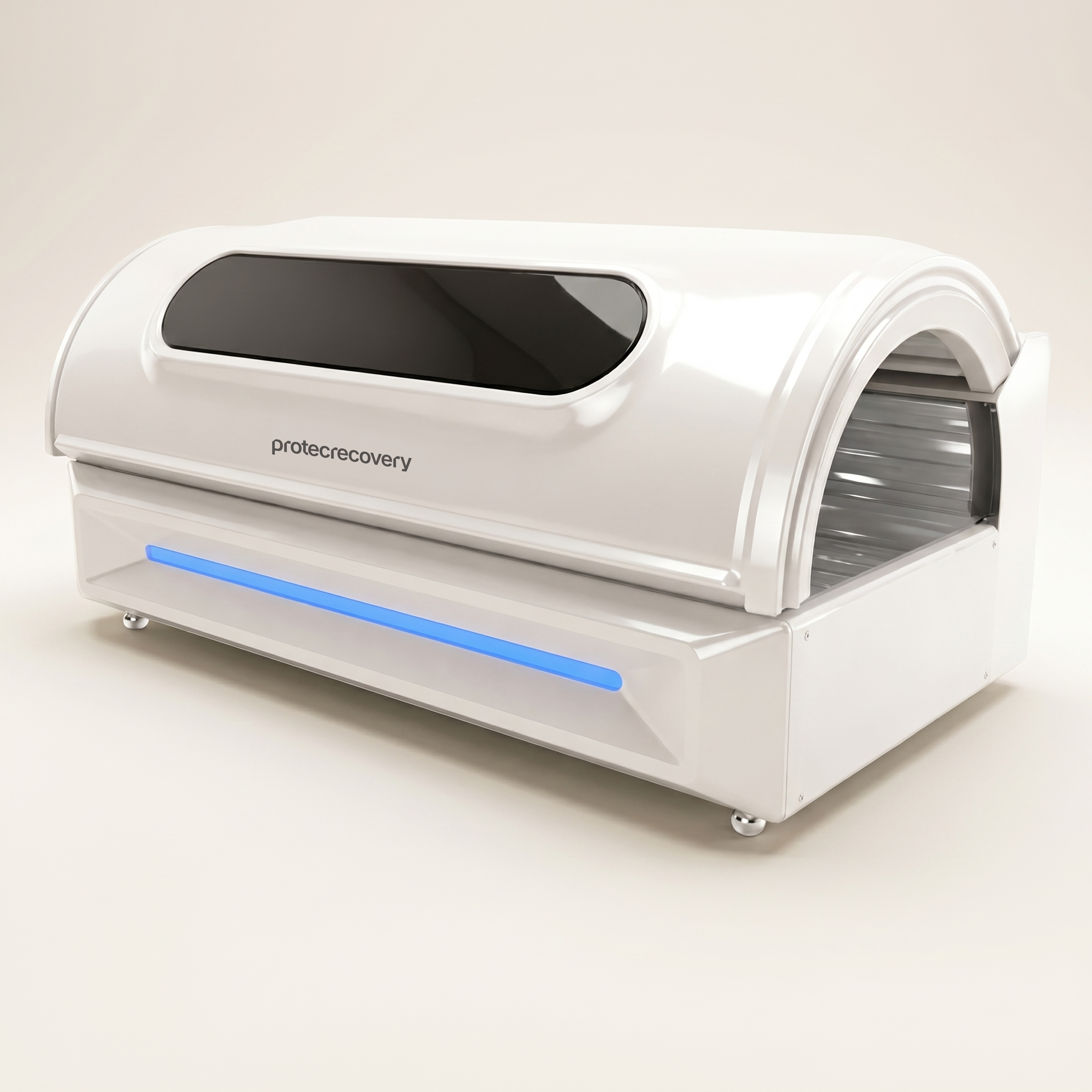 LumaBed full-body red light therapy bed, white, right side view