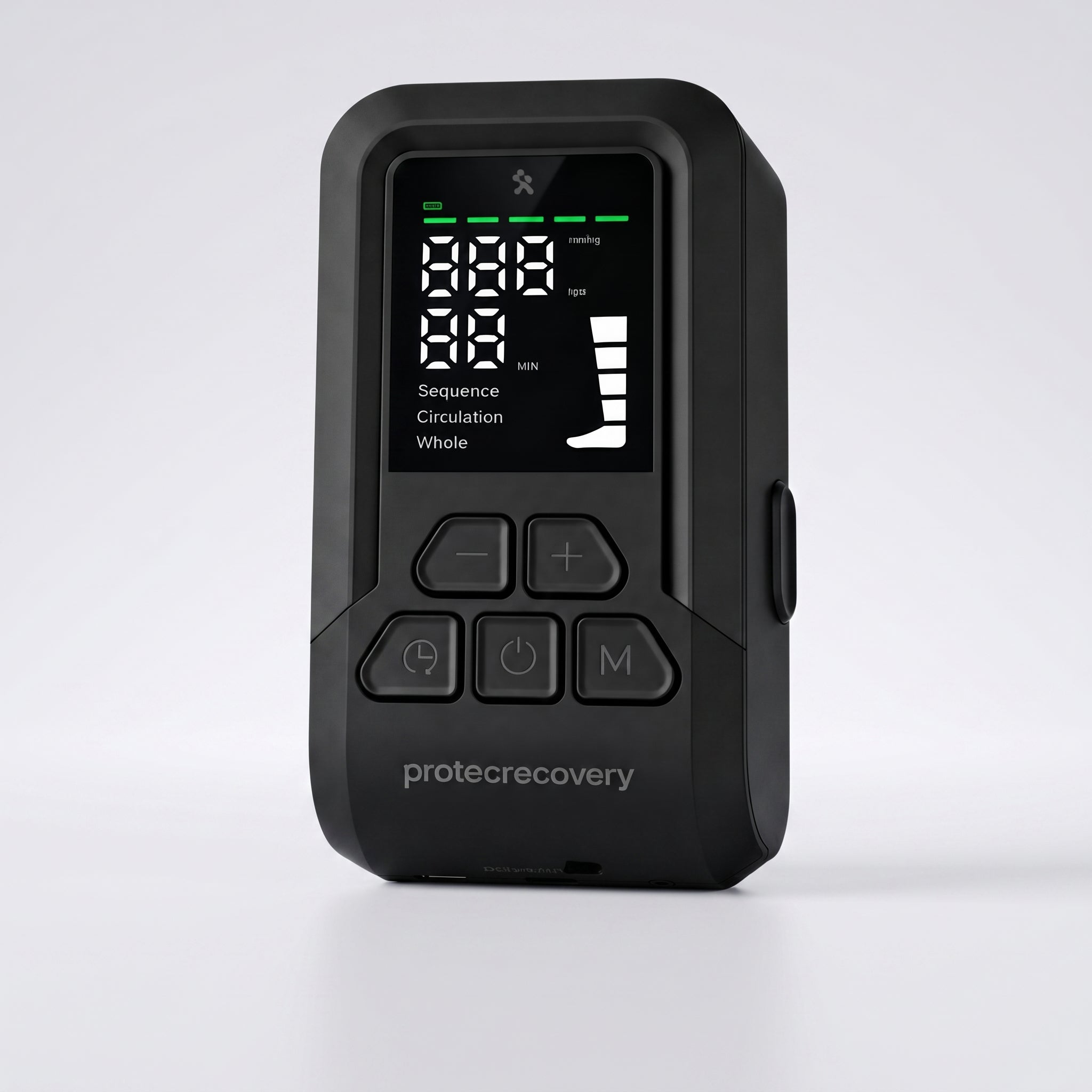 PROBOOTS 2 control unit front display showing Sequence, Circulation and Whole recovery modes